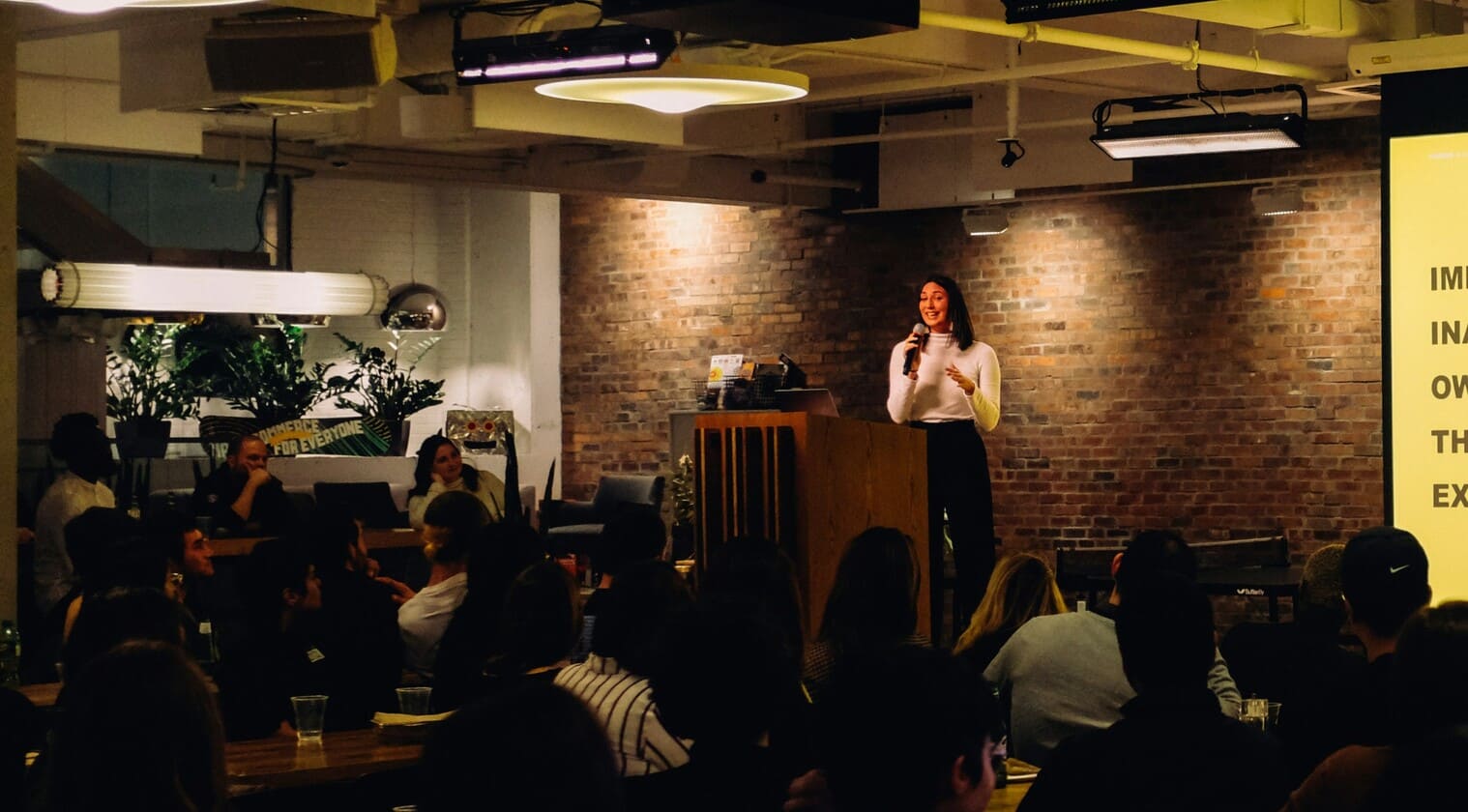 manager giving a presentation