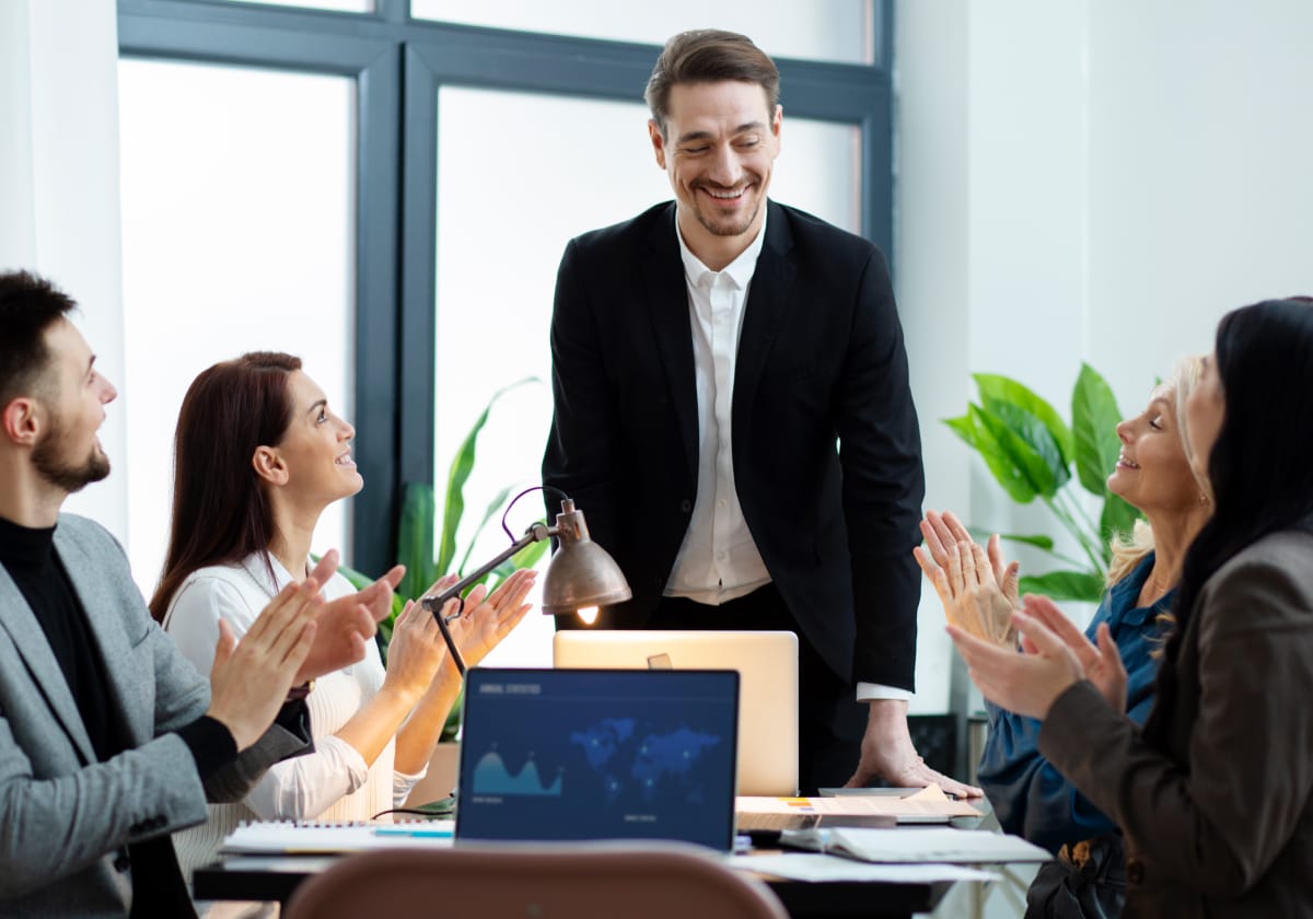 a new successor takes over from a manager